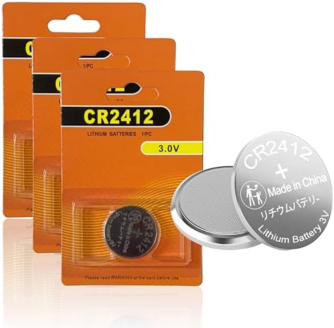 Baterías de botón kunying CR2412, Paquete de 3 Baterías de Litio 3V CR2412 para Control Remoto de Auto y Reloj Inteligente - imagen 1
