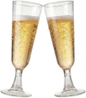 Copas de Champagne Desechables Ricvan | 60 Piezas de 5oz | Vasos de Plástico Transparentes para Bodas, Fiestas en la Alberca y Celebraciones - imagen 1