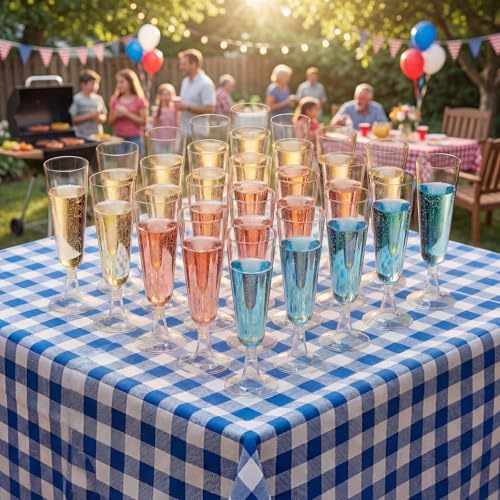 Copas de Champagne Desechables Ricvan | 60 Piezas de 5oz | Vasos de Plástico Transparentes para Bodas, Fiestas en la Alberca y Celebraciones - imagen 6