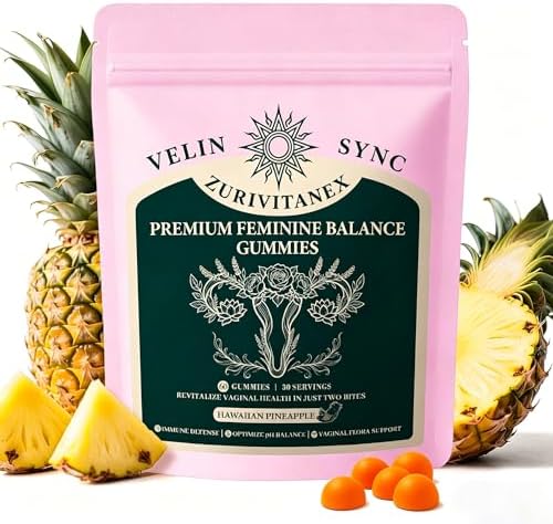 Gomitas Probióticas Diarias ZuriVitaNex para Mujeres – Equilibrio Femenino y Soporte de pH – Veganas, Sin Gluten – Sabor Piña – 60 Gomitas (30 - imagen 1