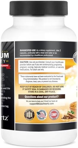 Suplemento de Cúrcuma con Azafrán, Canela y Cardamomo más Extracto de Pimienta Negra BioPerine para Mejor Absorción, 60 Cápsulas - imagen 8