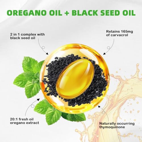Vespecial Aceite de Orégano con Aceite de Semilla Negra, 180 Softgels | Suplemento Herbal 2 en 1 para el Sistema Inmunológico | Sin OGM, A base de - imagen 2