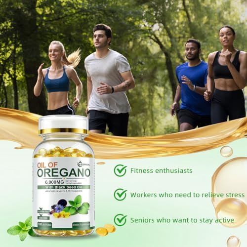 Vespecial Aceite de Orégano con Aceite de Semilla Negra, 180 Softgels | Suplemento Herbal 2 en 1 para el Sistema Inmunológico | Sin OGM, A base de - imagen 4