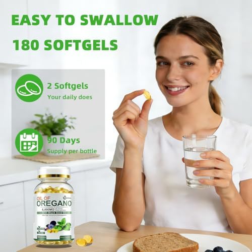 Vespecial Aceite de Orégano con Aceite de Semilla Negra, 180 Softgels | Suplemento Herbal 2 en 1 para el Sistema Inmunológico | Sin OGM, A base de - imagen 5