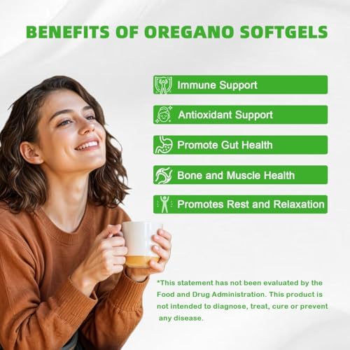 Vespecial Aceite de Orégano con Aceite de Semilla Negra, 180 Softgels | Suplemento Herbal 2 en 1 para el Sistema Inmunológico | Sin OGM, A base de - imagen 6