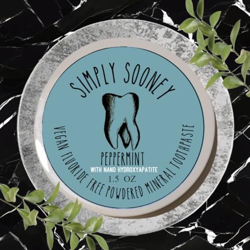 Polvo Dental Mineral Vegano Remineralizante Simply Sooney I Fórmula de Nano-hidroxiapatita con Sabor a Menta I Aliento Fresco 1.5oz (tarro de 1.5 oz) - imagen 4