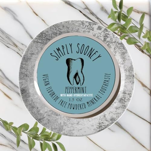 Polvo Dental Mineral Vegano Remineralizante Simply Sooney I Fórmula de Nano-hidroxiapatita con Sabor a Menta I Aliento Fresco 1.5oz (tarro de 1.5 oz) - imagen 5