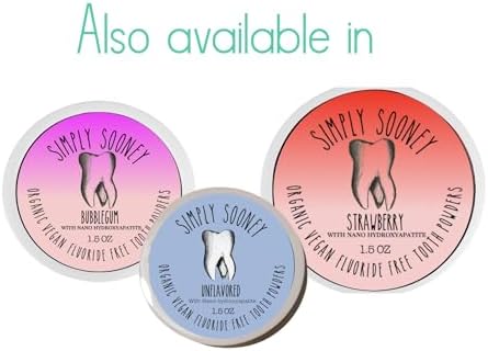 Polvo Dental Mineral Vegano Remineralizante Simply Sooney I Fórmula de Nano-hidroxiapatita con Sabor a Menta I Aliento Fresco 1.5oz (tarro de 1.5 oz) - imagen 8