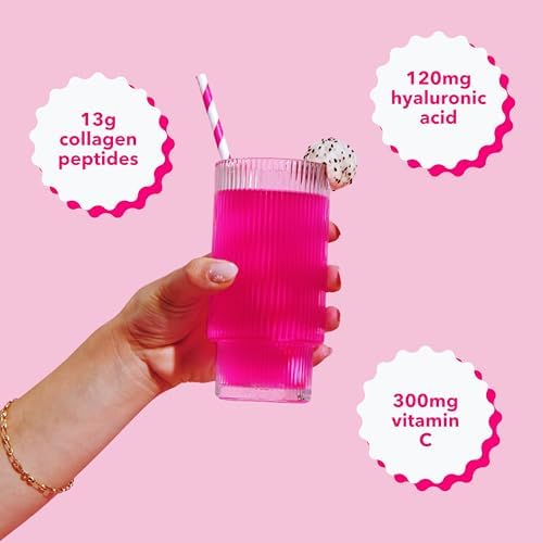 Pinky Colágeno Hidrolizado con Ácido Hialurónico y Vitamina C - Sabor Fruta del Dragón (1lb/474g), Apoya la Salud de Piel, Cabello y Digestión, 13g - imagen 7