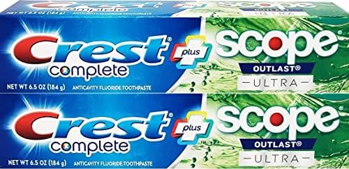 Pasta Dental Crest Complete Whitening Plus Scope Outlast 6.5 oz (184g) - Paquete de 2 - imagen 1
