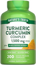 Complejo de Cúrcuma y Curcumina de Nature's Truth | 200 Cápsulas | Con Extracto de Pimienta Negra | Suplemento Sin OGM y Libre de Gluten - imagen 1