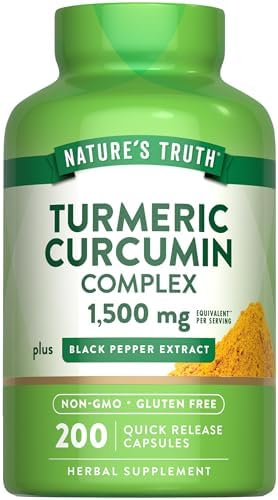 Complejo de Cúrcuma y Curcumina de Nature's Truth | 200 Cápsulas | Con Extracto de Pimienta Negra | Suplemento Sin OGM y Libre de Gluten - imagen 1