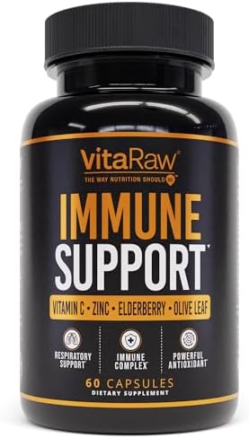 VitaRaw Vitaminas para el Sistema Inmunológico - Saúco con Zinc, Vitamina C y Ajo para Adultos - Cápsulas de Saúco y Complejo de Equinácea - imagen 1