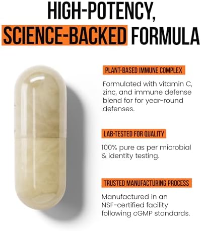 VitaRaw Vitaminas para el Sistema Inmunológico - Saúco con Zinc, Vitamina C y Ajo para Adultos - Cápsulas de Saúco y Complejo de Equinácea - imagen 4