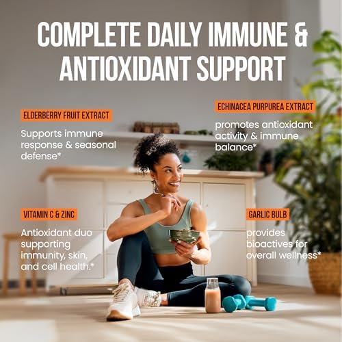 VitaRaw Vitaminas para el Sistema Inmunológico - Saúco con Zinc, Vitamina C y Ajo para Adultos - Cápsulas de Saúco y Complejo de Equinácea - imagen 5