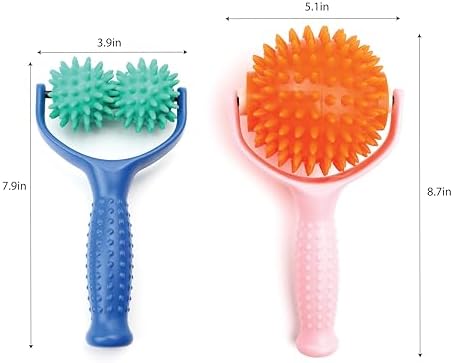 Juego de 2 Pelotas de Masaje Portátiles con Púas - Rodillos Compactos para Relajación Muscular y Alivio de Dolor en Todo el Cuerpo - imagen 2