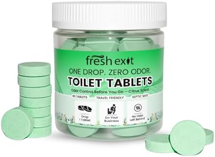 Tabletas Desodorantes para Inodoro FreshExit – Solo Tira una y Listo – 60 Piezas Aroma Cítrico – Eliminación de Olores para el Baño – Reemplaza el - imagen 1