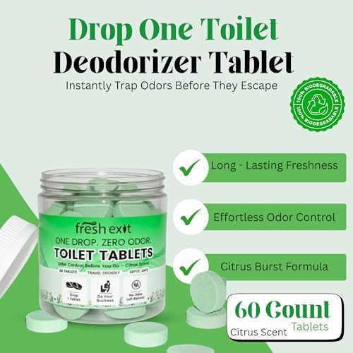 Tabletas Desodorantes para Inodoro FreshExit – Solo Tira una y Listo – 60 Piezas Aroma Cítrico – Eliminación de Olores para el Baño – Reemplaza el - imagen 3