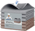 Paquete de 6 Paños de Microfibra MR.SIGA, Absorbentes y Reutilizables, Sin Pelusa, Color Gris, 30 x 30 cm, Diseño de Waffle - imagen 1