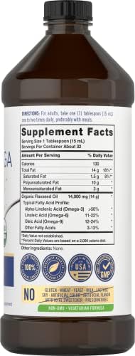 Carlyle Omega 3 6 9 | 16 oz | Aceite Prensado en Frío | Suplemento Orgánico Certificado, Vegano, Sin Gluten y No Transgénico - imagen 2