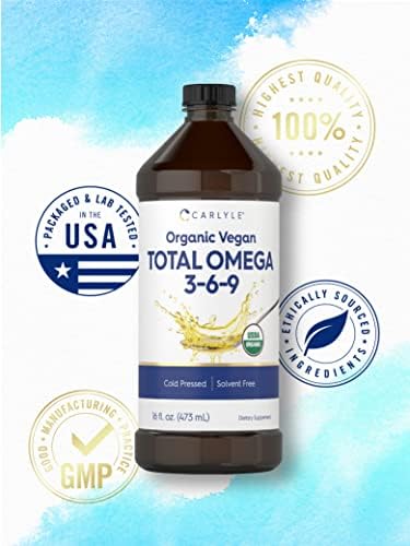 Carlyle Omega 3 6 9 | 16 oz | Aceite Prensado en Frío | Suplemento Orgánico Certificado, Vegano, Sin Gluten y No Transgénico - imagen 5