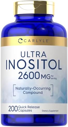 Suplemento de Inositol Carlyle | 2600mg | 200 Cápsulas | Para Mujeres y Hombres | Myo-Inositol | Sin OGM, Libre de Gluten - imagen 1