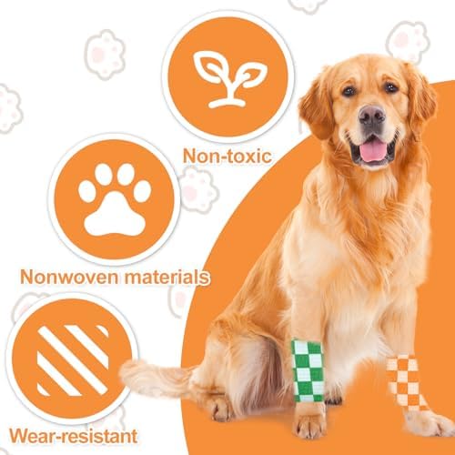 6 Rollos de 2 Pulgadas x 5 Yards de Vendaje Cohesivo con Diseño de Cuadros y Corazones para Perros y Gatos, Bandas Autoadhesivas para Cuidado de - imagen 4