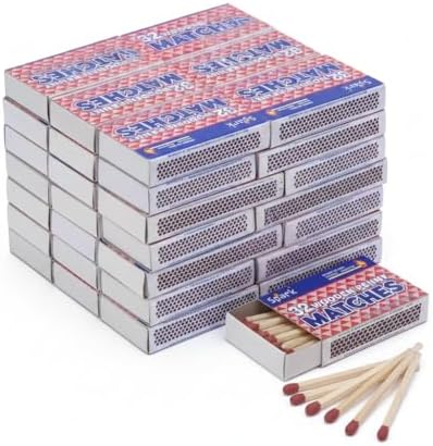 Fósforos de Madera Spark - Paquete de 100, 32 Cuentos para Cocina, Camping y Emergencias - Set a Granel Ideal para Encender Fuegos - imagen 1