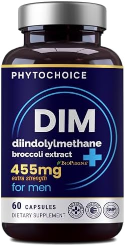 DIM para Hombres 350mg Alta Potencia con BioPerine® y Extracto de Brócoli – Complejo Total de 455mg para Balance de Estrógenos y Optimización - imagen 1
