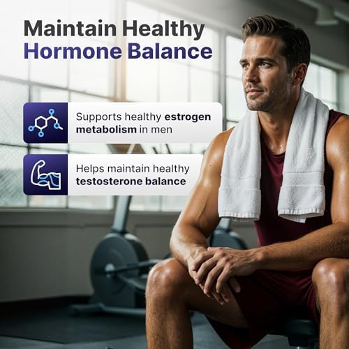 DIM para Hombres 350mg Alta Potencia con BioPerine® y Extracto de Brócoli – Complejo Total de 455mg para Balance de Estrógenos y Optimización - imagen 4