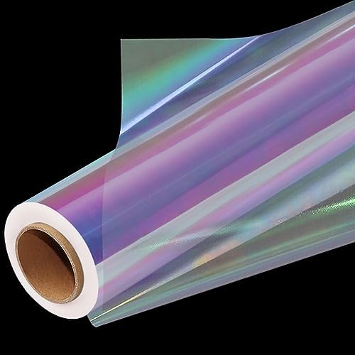 Rollo de Celofán Iridiscente Extra Ancho de 34 x 66 Pies - Papel Celofán Transparente para Regalos, Cestas, Manualidades, Fiestas y Navidad - imagen 1