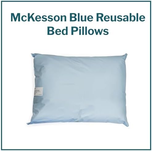 Almohada Médica McKesson [1 Unidad] Reutilizable para Hospital, Funda de Vinil, Resistente a Líquidos y Manchas, Azul, 19 x 25 Pulgadas - imagen 2