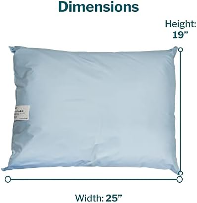 Almohada Médica McKesson [1 Unidad] Reutilizable para Hospital, Funda de Vinil, Resistente a Líquidos y Manchas, Azul, 19 x 25 Pulgadas - imagen 4
