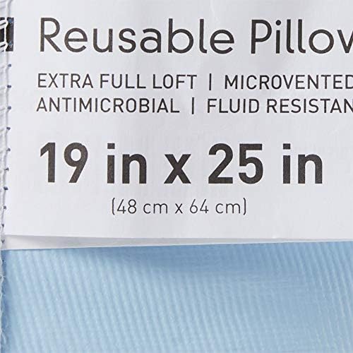 Almohada Médica McKesson [1 Unidad] Reutilizable para Hospital, Funda de Vinil, Resistente a Líquidos y Manchas, Azul, 19 x 25 Pulgadas - imagen 8