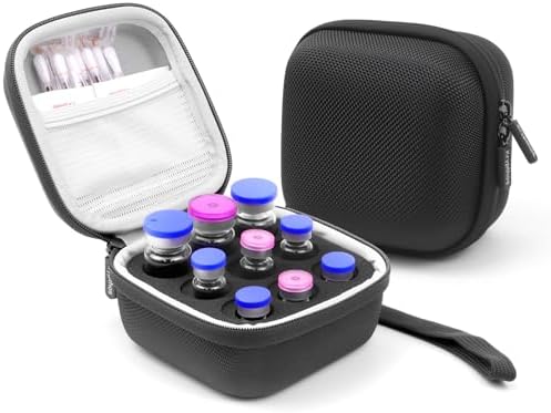Funda Protectora para Viales de Insulina Krypthos con 9 Compartimentos, Organizador de Viales para Diabéticos, Soporte de Refrigeración sin Paquete - imagen 1