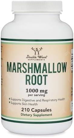 Cápsulas de Raíz de Malvavisco (210 Contenido, 1,000mg por Porción) Altas en Mucílago para Apoyar Respiración, Piel y Reparación Intestinal (Veganas, - imagen 5