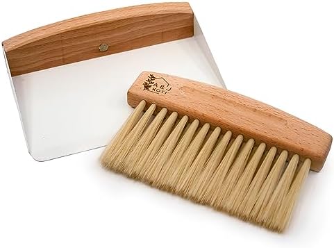 A&J Koti Barrendero de Mesa - Set Mini de Recogedor y Cepillo de Mano - Ideal para Meseros, Restaurantes, Hogar y Cocina - Kit para Limpiar Migajas - imagen 1