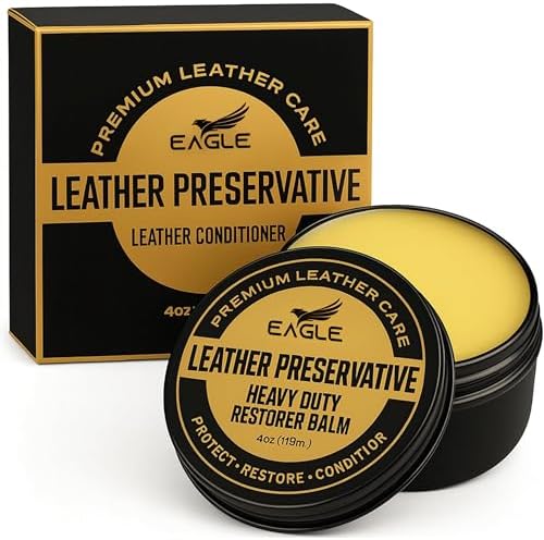 Bálsamo Restaurador y Preservador de Cuero Eagle - Tratamiento con Aceite de Neatsfoot y Cera de Abeja para Cuero Seco y Agrietado (4oz) - imagen 1