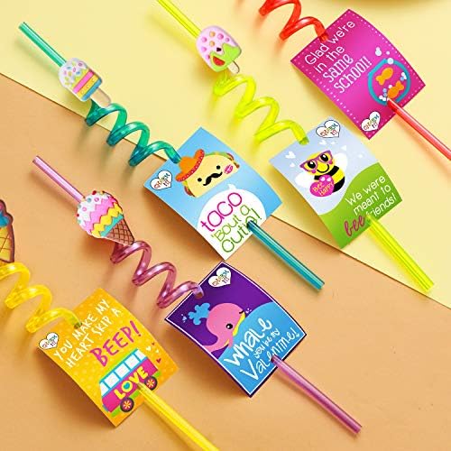 24 Popotes Reutilizables para Helado | Suministros para Fiesta de Cumpleaños con 2 Cepillos de Limpieza - imagen 4