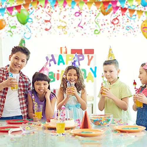 24 Popotes Reutilizables para Helado | Suministros para Fiesta de Cumpleaños con 2 Cepillos de Limpieza - imagen 6