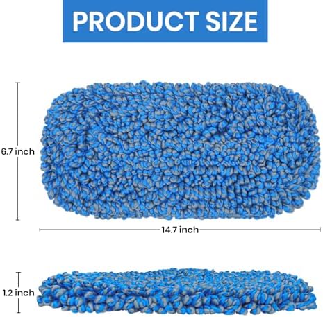 TrueYee Paquete de 2 Almohadillas de Reemplazo de Microfibra para Trapear Seco y Húmedo (Trapeador :B0CM8Z8Y2P) - imagen 2