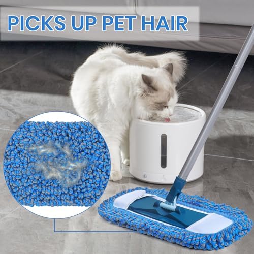 TrueYee Paquete de 2 Almohadillas de Reemplazo de Microfibra para Trapear Seco y Húmedo (Trapeador :B0CM8Z8Y2P) - imagen 7
