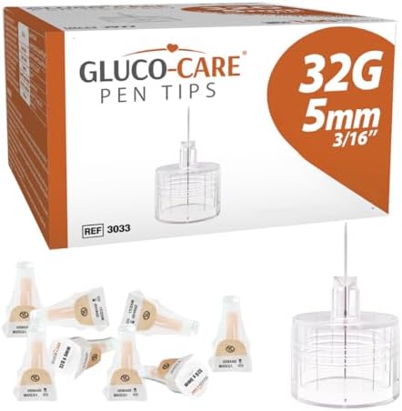 Puntas para Pluma GLUCO-CARE 32G x 5mm, Diseño Cómodo de Ajuste Universal, 100 piezas/bx - imagen 1