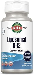 KAL Vitamina B12 Liposomal 2500 mcg, Alta Absorción, Tecnología Liposomal, Energía Celular, Cápsulas Veganas, Sin Gluten, 30 Porciones - imagen 1