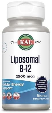 KAL Vitamina B12 Liposomal 2500 mcg, Alta Absorción, Tecnología Liposomal, Energía Celular, Cápsulas Veganas, Sin Gluten, 30 Porciones - imagen 1