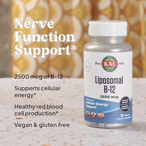 KAL Vitamina B12 Liposomal 2500 mcg, Alta Absorción, Tecnología Liposomal, Energía Celular, Cápsulas Veganas, Sin Gluten, 30 Porciones - imagen 5