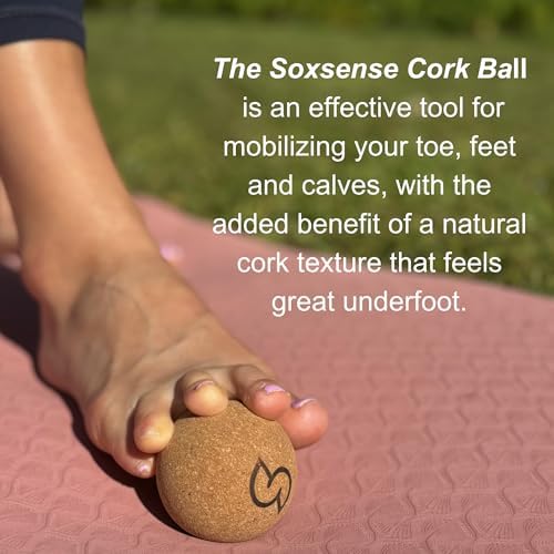 Set de Pelotas de Masaje de Corcho Soxsense y Bandas para Estiramiento de Dedos (4 PZS) – Alivio de Fascitis Plantar y Terapia para el Dolor de Pies - imagen 5