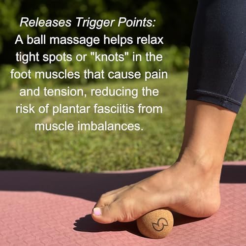 Set de Pelotas de Masaje de Corcho Soxsense y Bandas para Estiramiento de Dedos (4 PZS) – Alivio de Fascitis Plantar y Terapia para el Dolor de Pies - imagen 6