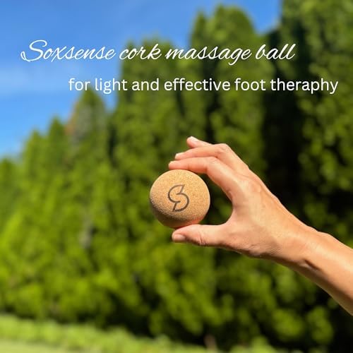 Set de Pelotas de Masaje de Corcho Soxsense y Bandas para Estiramiento de Dedos (4 PZS) – Alivio de Fascitis Plantar y Terapia para el Dolor de Pies - imagen 8