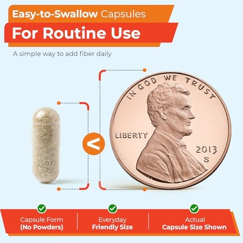 Cápsulas de Psyllium Husk de TIME-Cap Labs - 400 Conteo, Suplemento de Fibra Soluble Sin Gluten para la Regularidad Digestiva en Adultos, Soporte - imagen 3
